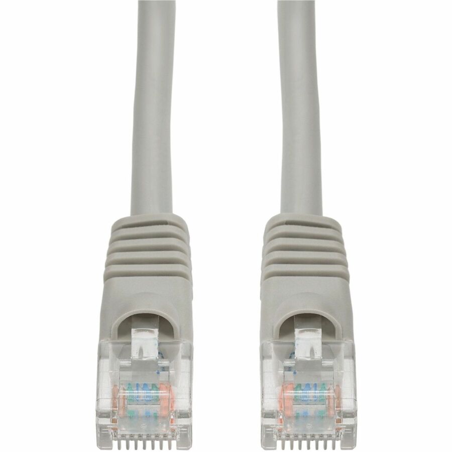 AddOn 75ft Gray CAT 6 PVC Ethernet Cable Snagless Bubble Boot RJ-45 M/M ADD-75FCAT6-GY