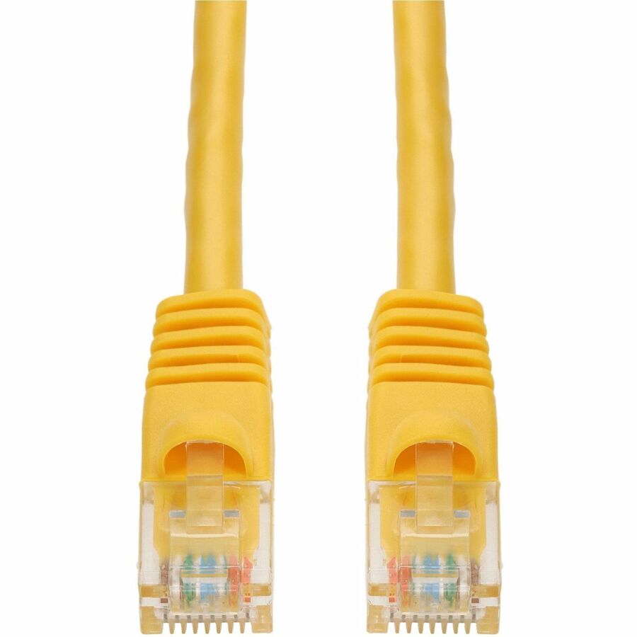 AddOn 75ft Yellow CAT 6A PVC Ethernet Cable Snagless Bubble Boot RJ-45 M/M ADD-75FCAT6A-YW