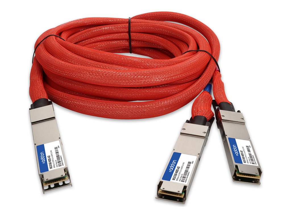 AddOn - 800GBase-CU direct attach cable - TAA Compliant - OSFP to OSFP - 16.4 ft - twinaxial - active - red MCA7J60-N005-AO