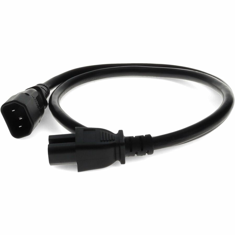 AddOn 8ft C14 to C15 14AWG Black 100-250V 15A Power Cable ADD-C142C1514AWG15A8FT