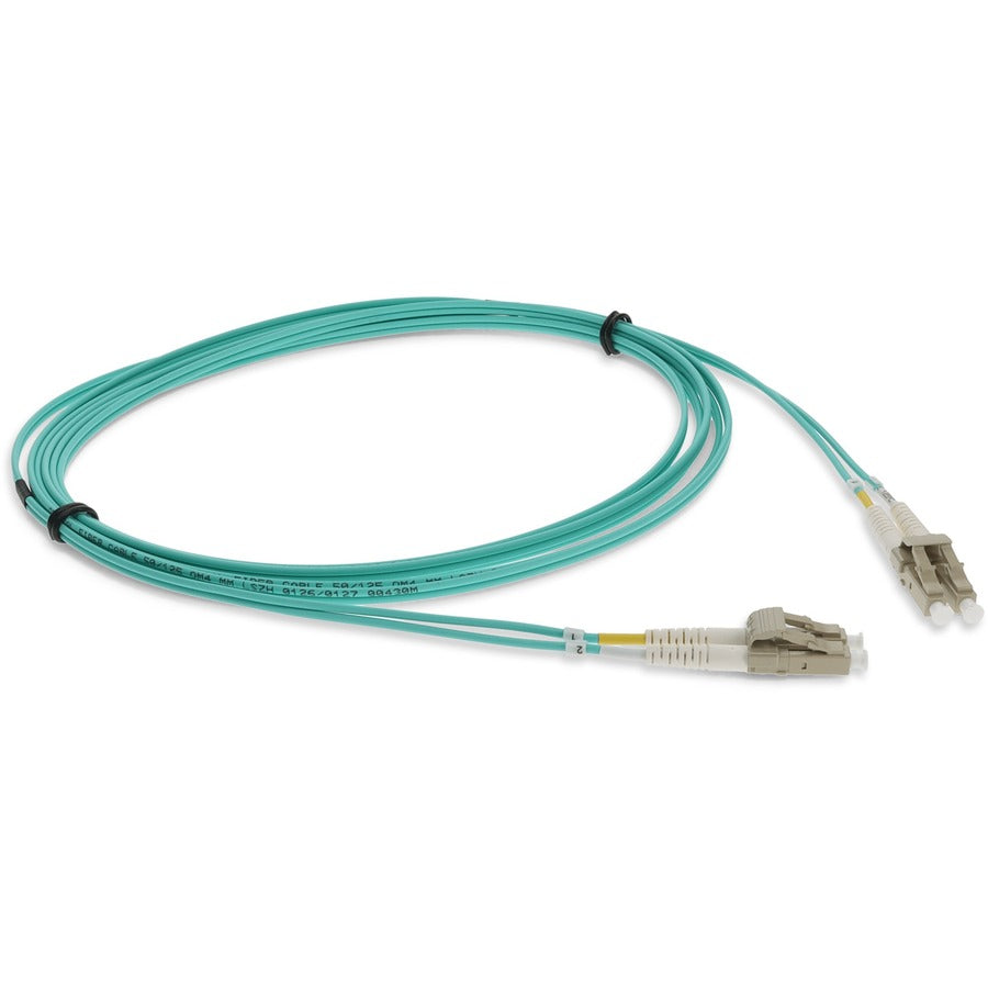 AddOn 8m LC (Male) to LC (Male) Straight Aqua OM4 Duplex LSZH Fiber Patch Cable ADD-LC-LC-8M5OM4LZ