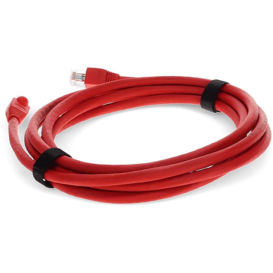 AddOn 9ft Red CAT 6A PVC Ethernet Cable Snagless Bubble Boot RJ-45 M/M ADD-9FCAT6A-RD