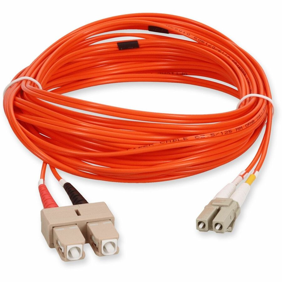 AddOn 9m LC (Male) to SC (Male) Orange OM1 Duplex Fiber OFNR (Riser-Rated) Patch Cable ADD-SC-LC-9M6MMF