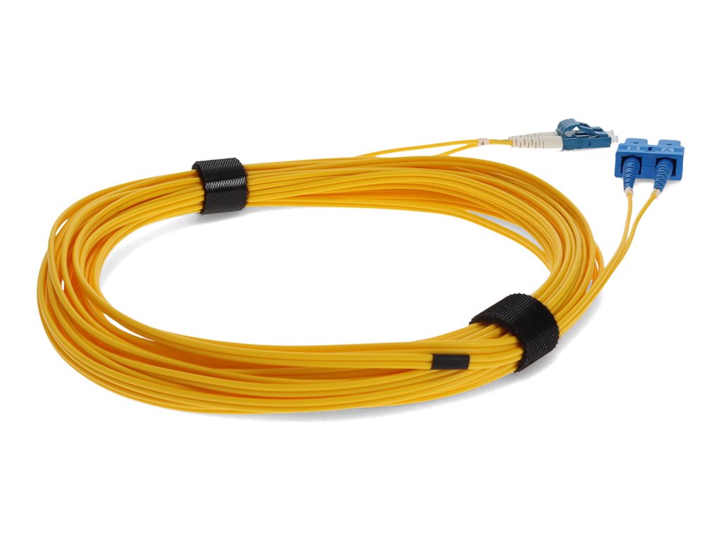 AddOn 9m LC to USC OS1 Yellow Patch Cable - Patch cable - TAA Compliant - SC/UPC single-mode (M) to LC/UPC single-mode