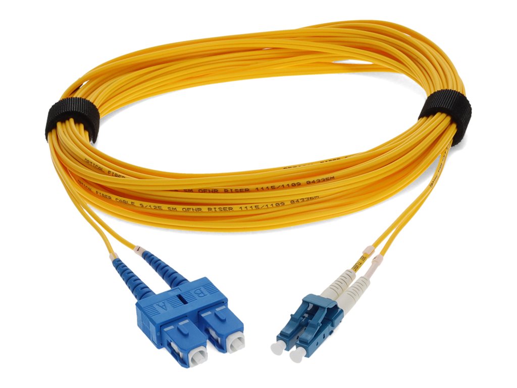 AddOn 9m LC to USC OS1 Yellow Patch Cable - Patch cable - TAA Compliant - SC/UPC single-mode (M) to LC/UPC single-mode