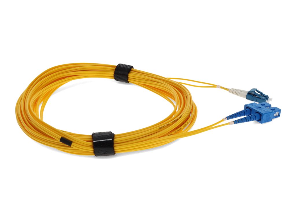 AddOn 9m LC to USC OS1 Yellow Patch Cable - Patch cable - TAA Compliant - SC/UPC single-mode (M) to LC/UPC single-mode