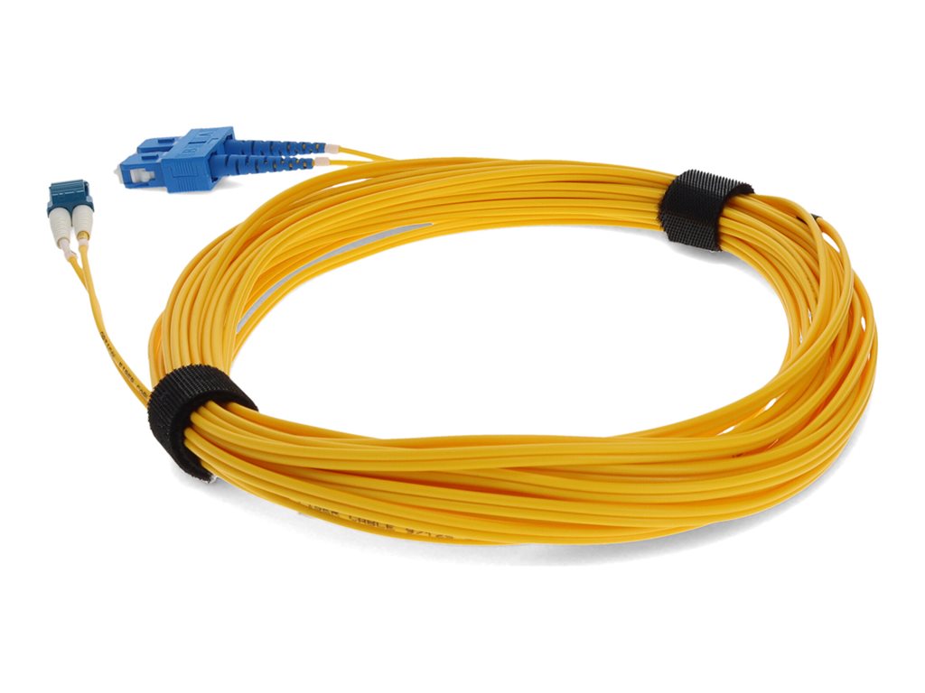 AddOn 9m LC to USC OS1 Yellow Patch Cable - Patch cable - TAA Compliant - SC/UPC single-mode (M) to LC/UPC single-mode
