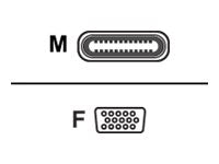 AddOn - Adapter - 24 pin USB-C male to HD-15 (VGA) female - 1.7 in - black USBC2VGAMF-AA