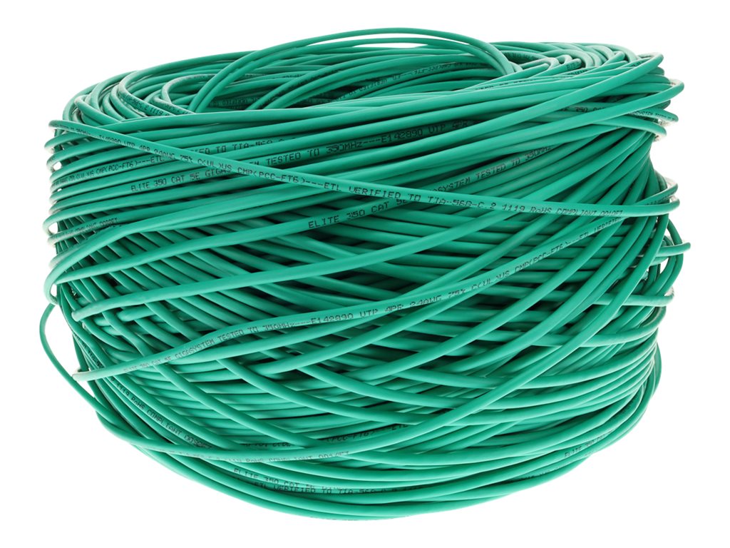 AddOn - Bulk cable - 1000 ft - UTP - CAT 5e - plenum - green