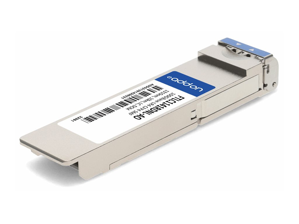 AddOn - CFP4 transceiver module (equivalent to: Finisar FTLC1141RDNL) - 100GbE - 100GBase-LR4 - LC single-mode - up to 6.2 miles FTLC1141RDNL-AO