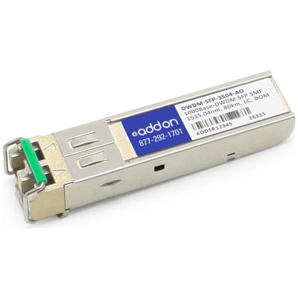 AddOn Cisco DWDM-SFP-3504 Compatible TAA Compliant 1000Base-DWDM 100GHz SFP Transceiver (SMF, 1535.04nm, 80km, LC, DOM) DWDM-SFP-3504-AO
