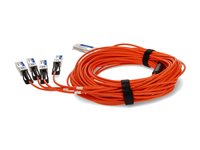 AddOn Fiber Optic Network Cable QSFP-4SFP-AOC20M-OE-AO