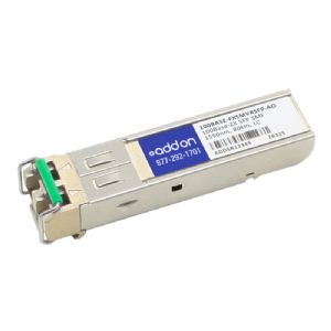 AddOn HP 100BASE-FXSMVRSFP Compatible TAA Compliant 100Base-ZX SFP Transceiver (SMF, 1550nm, 80km, LC) 100BASE-FXSMVRSFP-AO