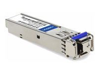 AddOn Juniper Networks EX-SFP-GE20KT13R14 Compatible TAA Compliant 1000Base-BX SFP Transceiver (SMF, 1310nmTx/1490nmRx, 20km, LC, DOM) EX-SFP-GE20KT13R14-AO