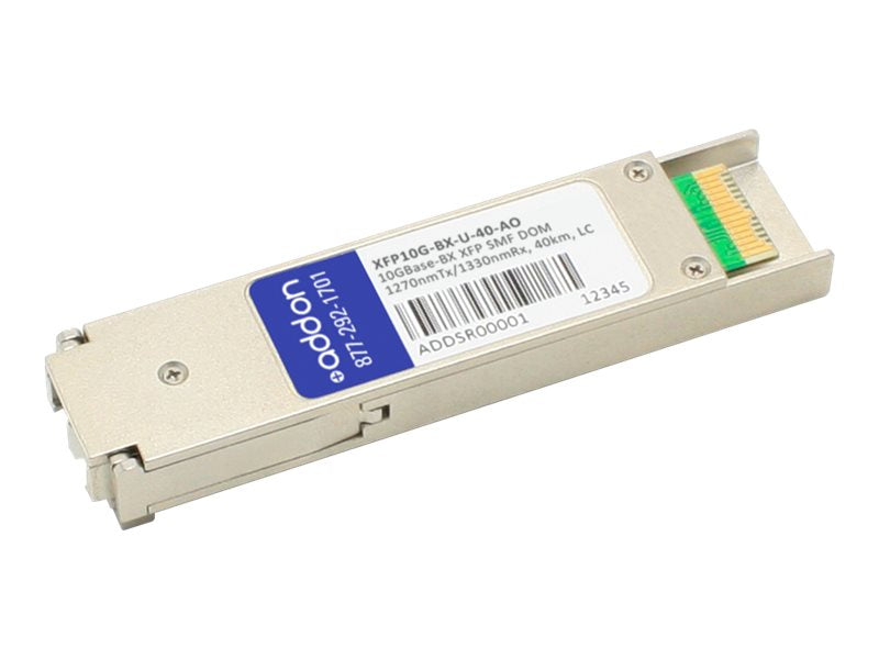 AddOn MSA Compliant 10GBase-BX XFP Transceiver - XFP transceiver module - 10 GigE - 10GBase-BX - LC single-mode - up to