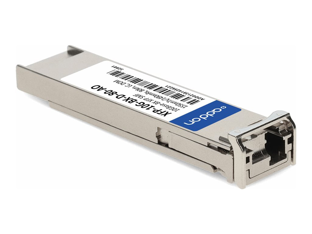 AddOn MSA Compliant 10GBase-BX XFP Transceiver - XFP transceiver module - 10 GigE - 10GBase-BX - LC single-mode - up to
