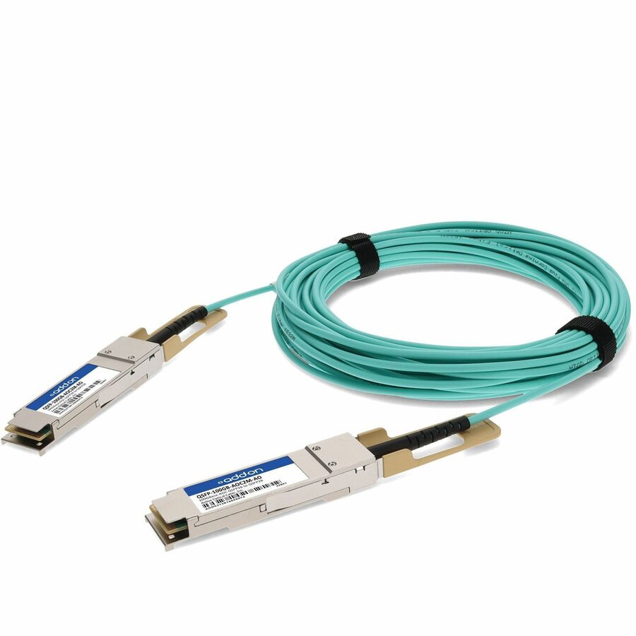 AddOn MSA and TAA Compliant 100GBase-AOC QSFP28 Active Optical Cable (850nm, MMF, 2m) QSFP-100GB-AOC2M-AO