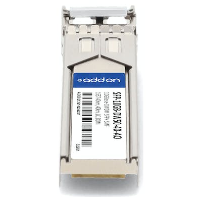 AddOn MSA and TAA Compliant 10GBase-DWDM 100GHz SFP+ Transceiver (SMF, 1537.40nm, 40km, LC, DOM) SFP-10GB-DW50-40-AO