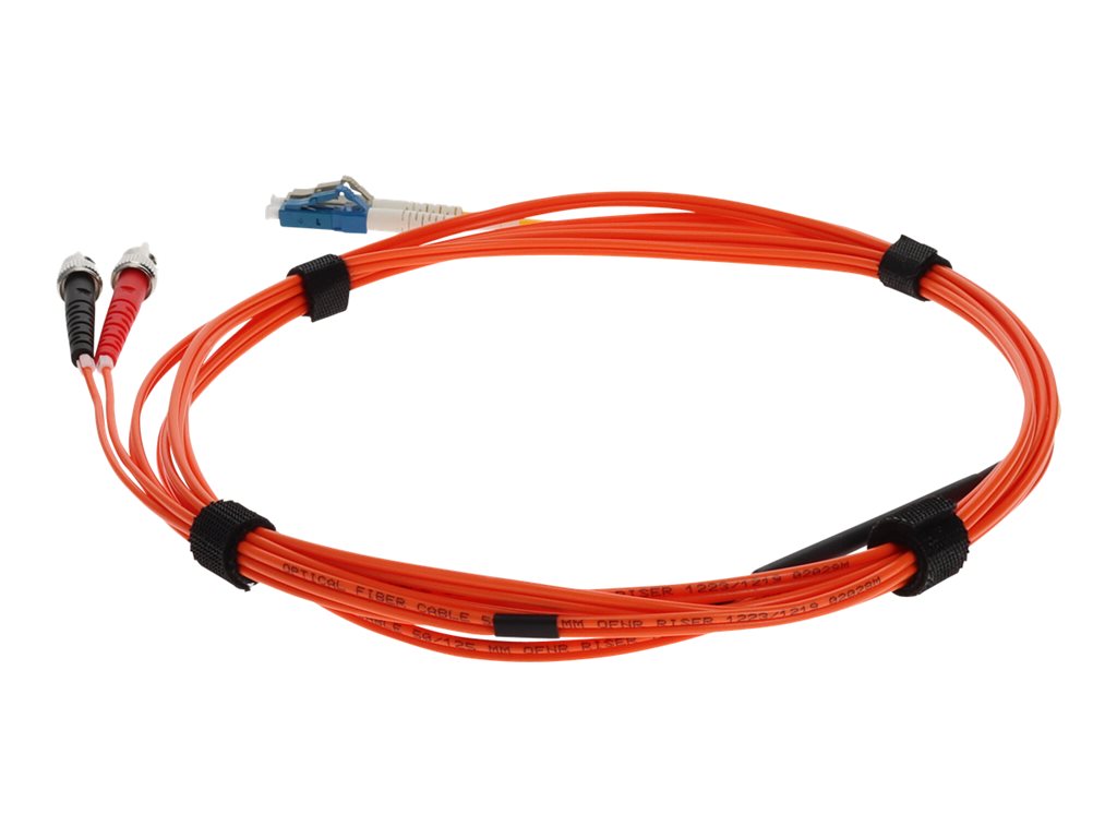 AddOn - Mode conditioning cable - ST/UPC multi-mode (M) to LC/UPC multi-mode, LC/UPC single-mode (M) - 5 m - 9 / 50 /125