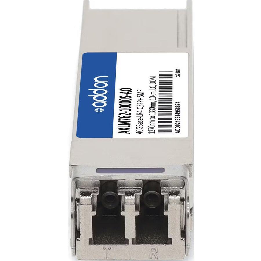 AddOn Netgear AXLM762-10000S Compatible TAA 40GBase-LR4 QSFP+ Transceiver (SMF, 1270nm to 1330nm, 10km, LC, DOM) AXLM762-10000S-AO