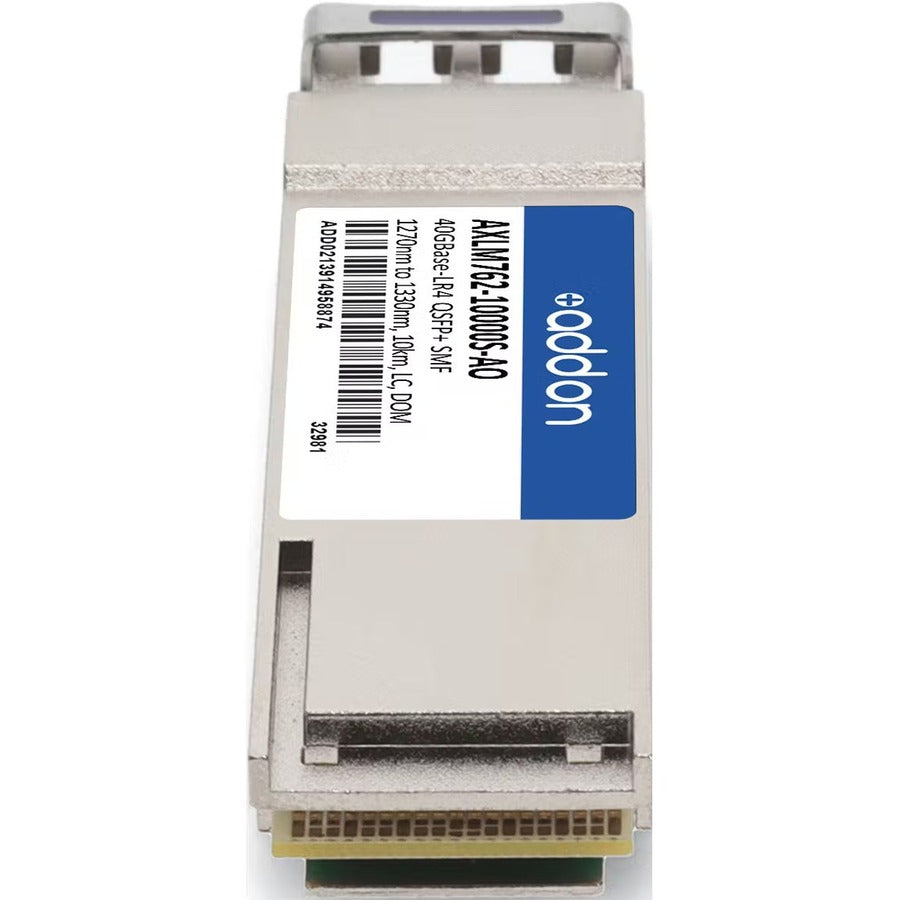 AddOn Netgear AXLM762-10000S Compatible TAA 40GBase-LR4 QSFP+ Transceiver (SMF, 1270nm to 1330nm, 10km, LC, DOM) AXLM762-10000S-AO