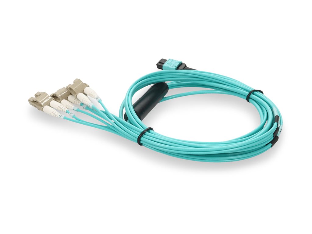 AddOn - Patch cable - MPO/UPC multi-mode (F) to LC/UPC multi-mode (M) - 5 m - fiber optic - 50 / 125 micron - OM4 -
