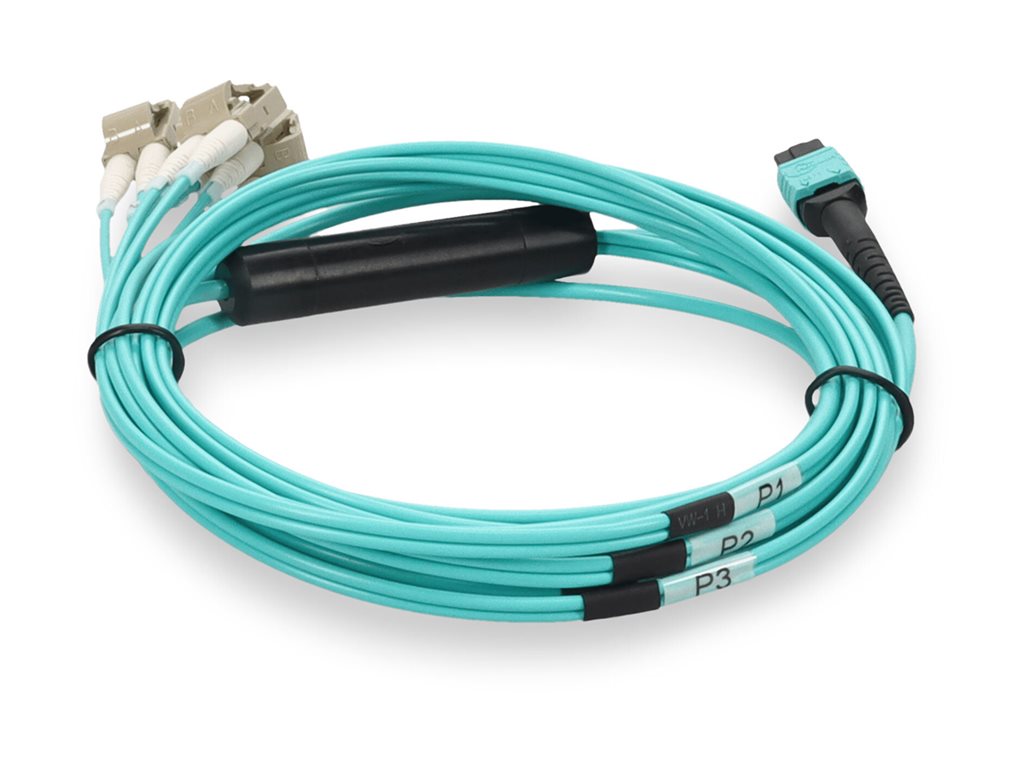 AddOn - Patch cable - MPO/UPC multi-mode (F) to LC/UPC multi-mode (M) - 5 m - fiber optic - 50 / 125 micron - OM4 -