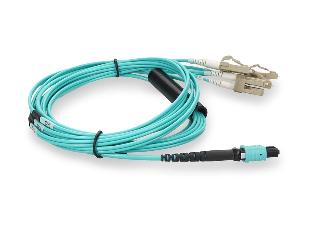 AddOn - Patch cable - MPO/UPC multi-mode (F) to LC/UPC multi-mode (M) - 5 m - fiber optic - 50 / 125 micron - OM4 -
