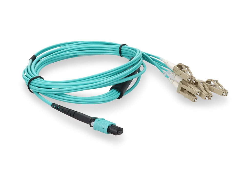 AddOn - Patch cable - MPO/UPC multi-mode (F) to LC/UPC multi-mode (M) - 5 m - fiber optic - 50 / 125 micron - OM4 -