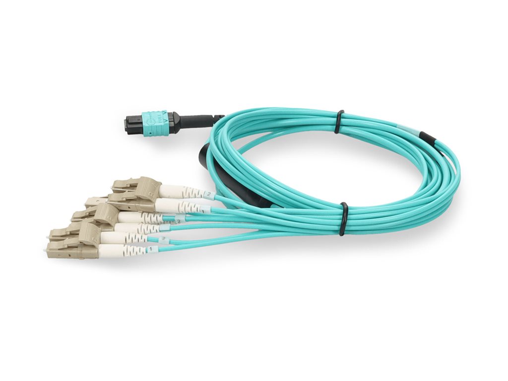 AddOn - Patch cable - MPO/UPC multi-mode (F) to LC/UPC multi-mode (M) - 5 m - fiber optic - 50 / 125 micron - OM4 -