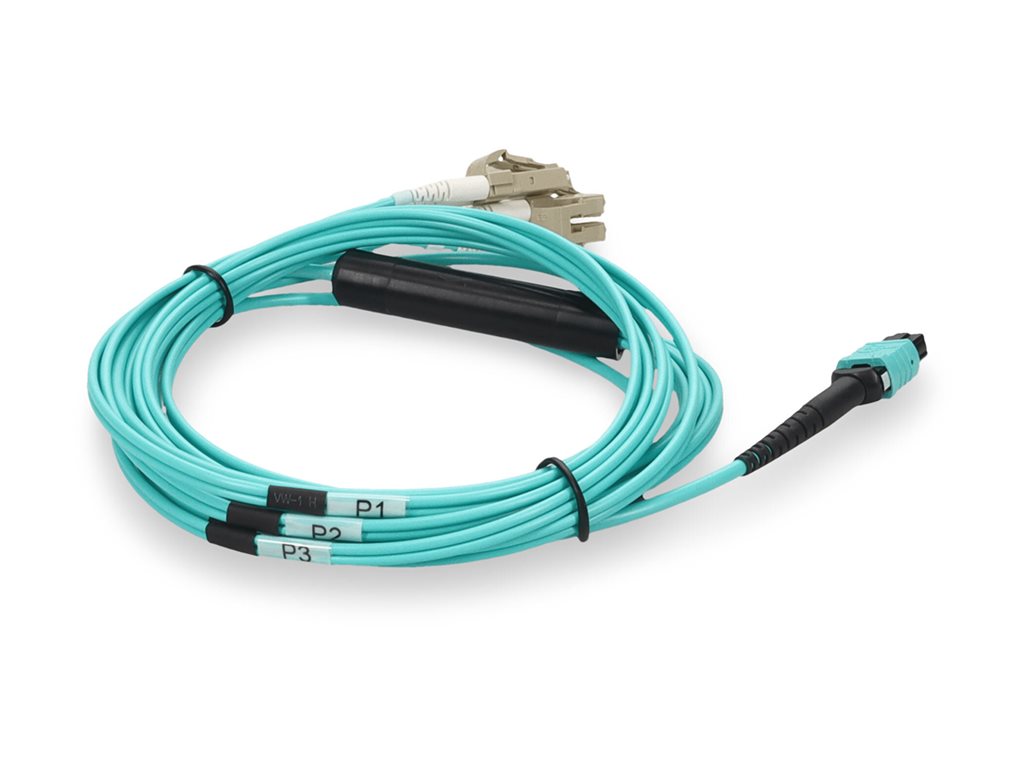 AddOn - Patch cable - MPO/UPC multi-mode (F) to LC/UPC multi-mode (M) - 5 m - fiber optic - 50 / 125 micron - OM4 -