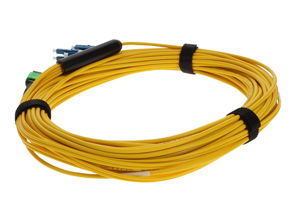 AddOn - Patch cable - MPO/UPC single-mode (F) to LC/UPC single-mode (M) - 12 m - fiber optic - 9 / 125 micron - OS1 -