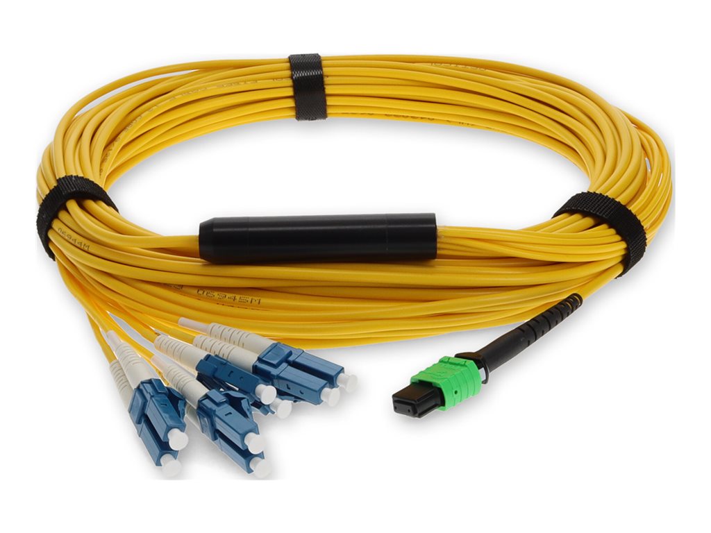 AddOn - Patch cable - MPO/UPC single-mode (F) to LC/UPC single-mode (M) - 12 m - fiber optic - 9 / 125 micron - OS1 -