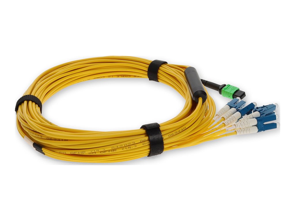 AddOn - Patch cable - MPO/UPC single-mode (F) to LC/UPC single-mode (M) - 12 m - fiber optic - 9 / 125 micron - OS1 -