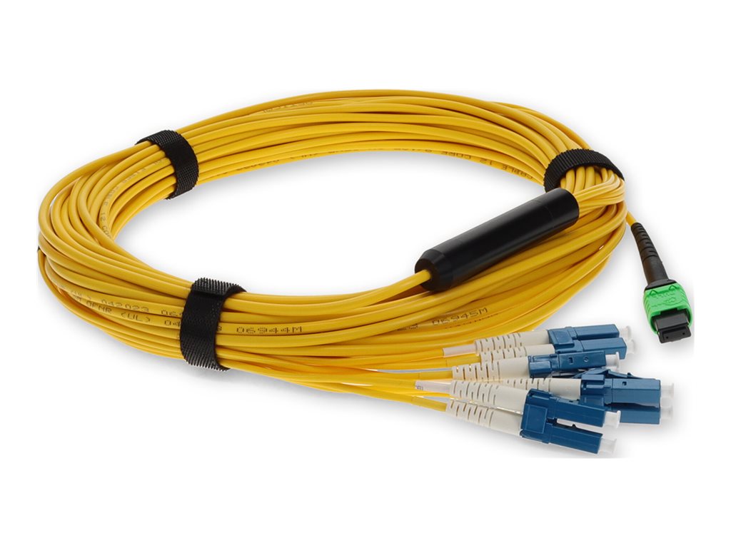 AddOn - Patch cable - MPO/UPC single-mode (F) to LC/UPC single-mode (M) - 12 m - fiber optic - 9 / 125 micron - OS1 -