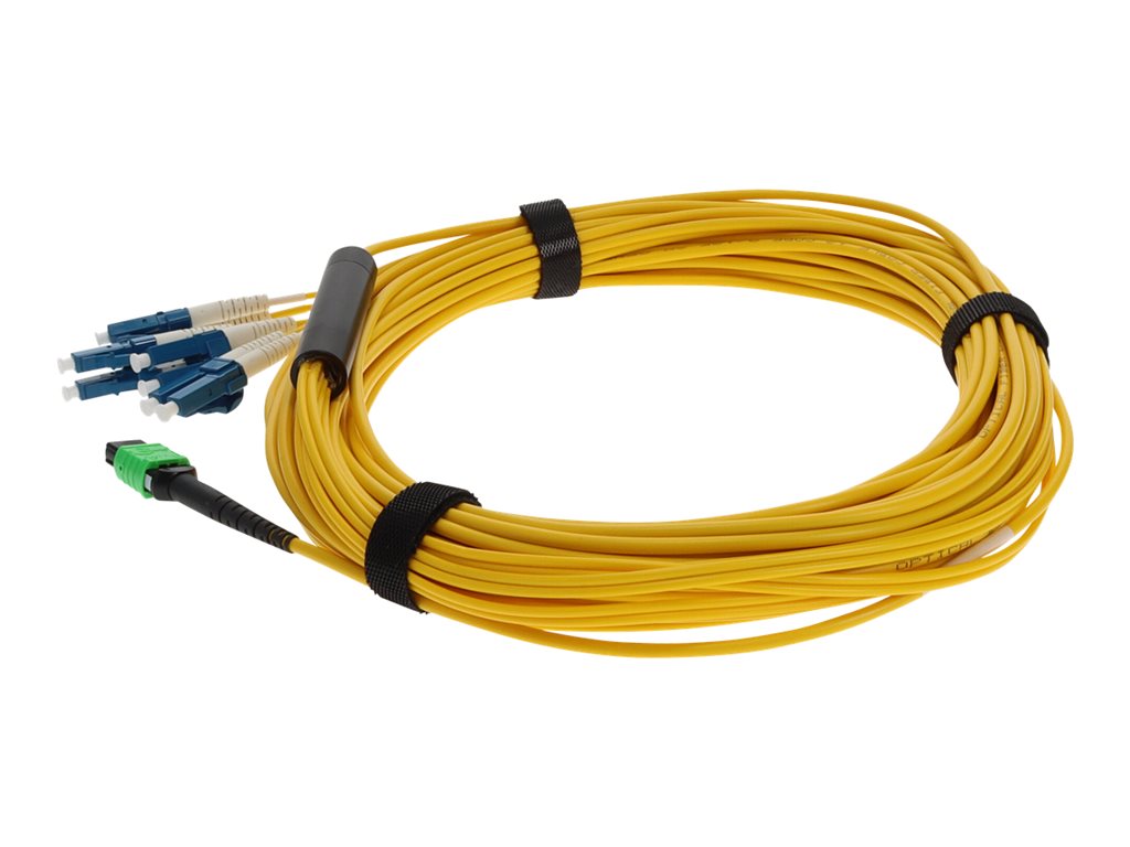 AddOn - Patch cable - MPO/UPC single-mode (F) to LC/UPC single-mode (M) - 12 m - fiber optic - 9 / 125 micron - OS1 -