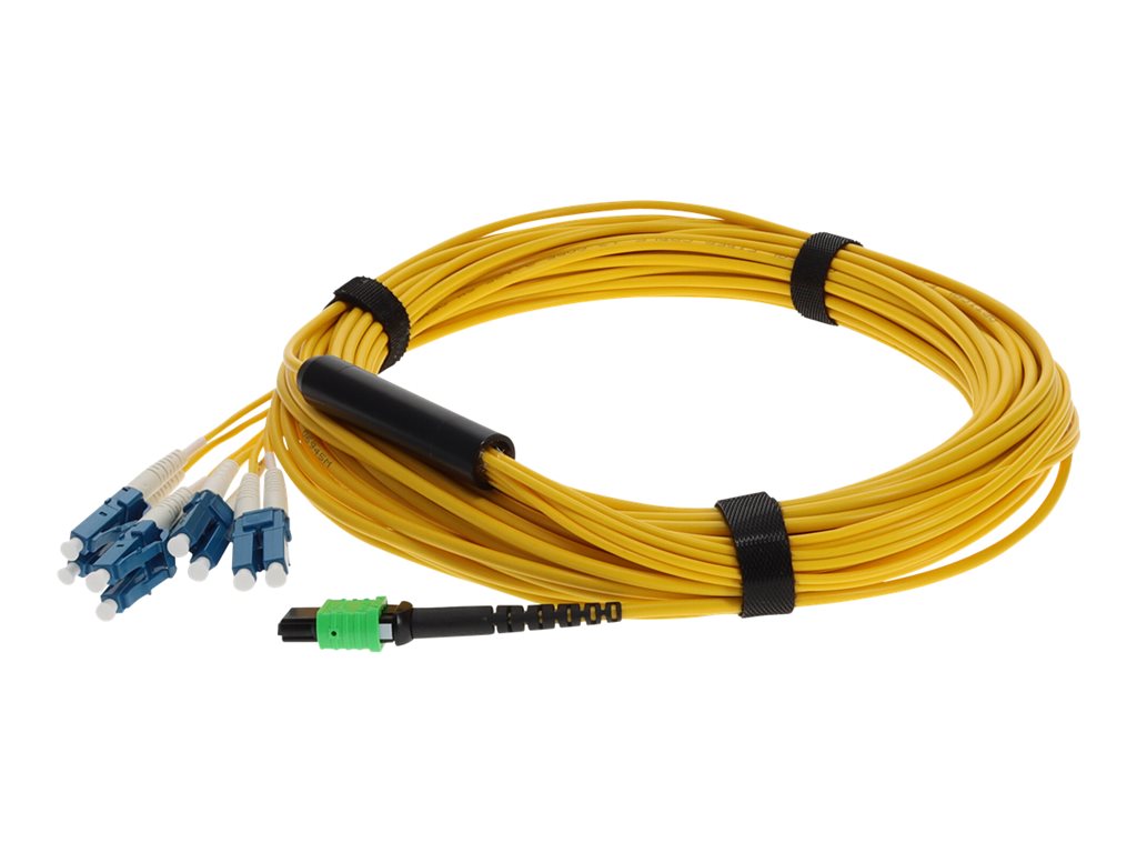 AddOn - Patch cable - MPO/UPC single-mode (F) to LC/UPC single-mode (M) - 12 m - fiber optic - 9 / 125 micron - OS1 -