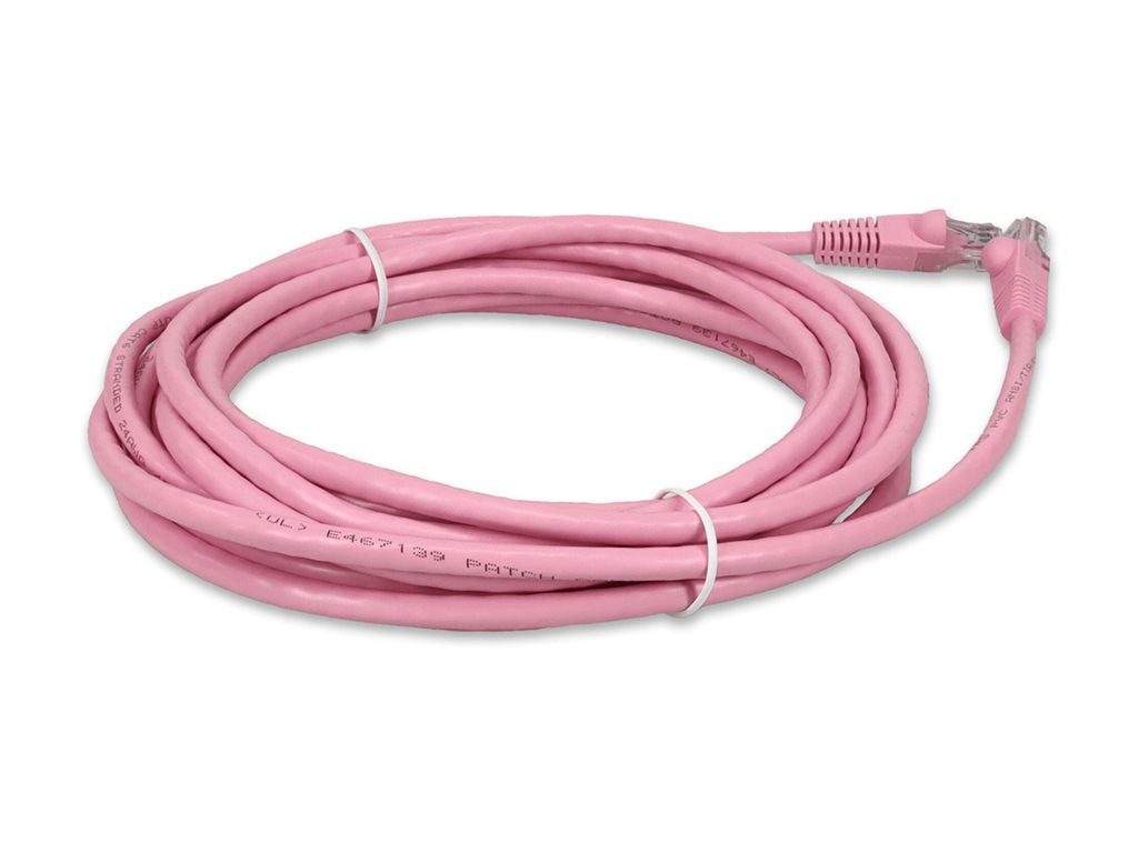 AddOn - Patch cable - RJ-45 (M) to RJ-45 (M) - 14 ft - UTP - CAT 6 - snagless - pink