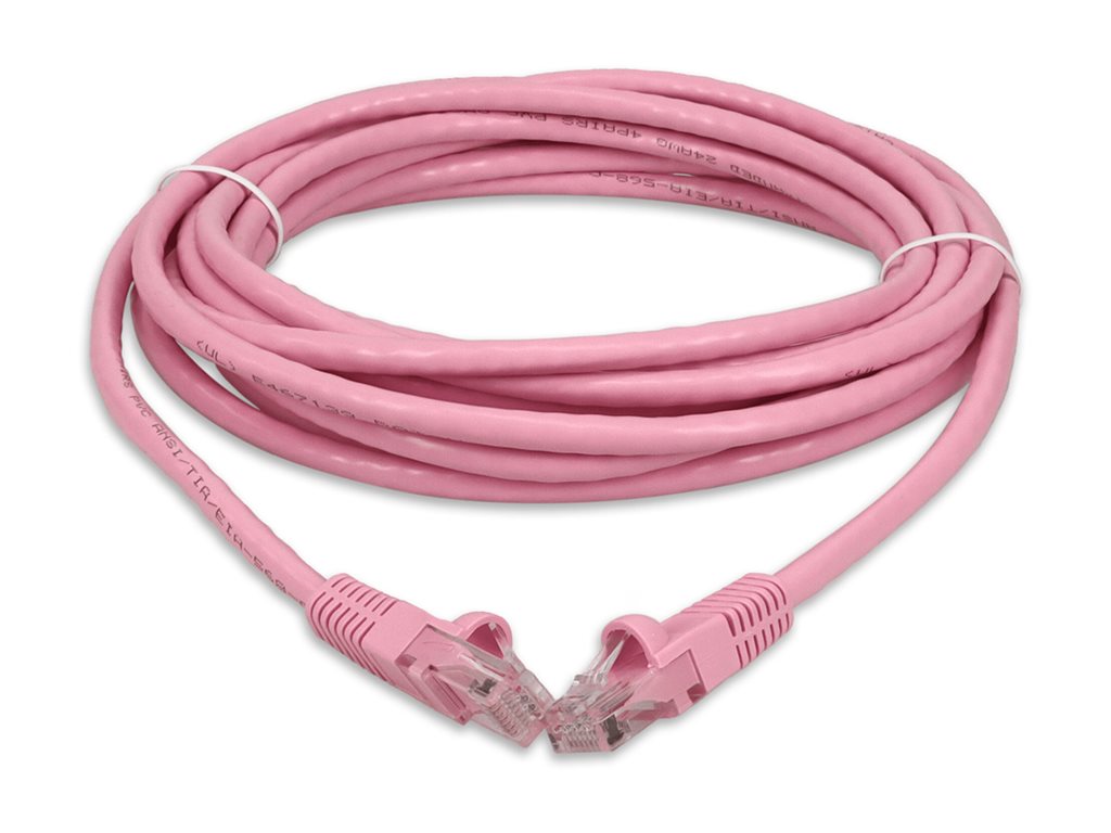 AddOn - Patch cable - RJ-45 (M) to RJ-45 (M) - 14 ft - UTP - CAT 6 - snagless - pink