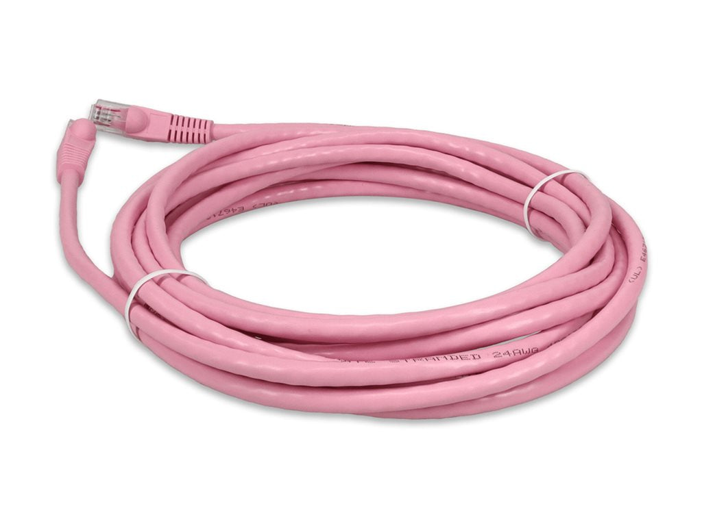 AddOn - Patch cable - RJ-45 (M) to RJ-45 (M) - 14 ft - UTP - CAT 6 - snagless - pink