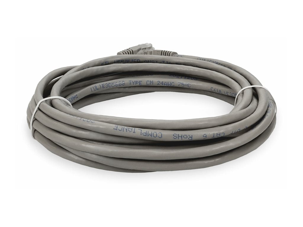 AddOn - Patch cable - RJ-45 (M) to RJ-45 (M) - 15 ft - UTP - CAT 6 - gray ADD-1-5FCAT6-GY