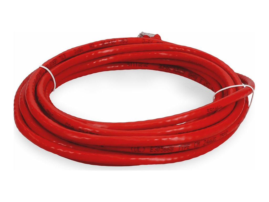 AddOn - Patch cable - RJ-45 (M) to RJ-45 (M) - 16 ft - UTP - CAT 6 - snagless - red