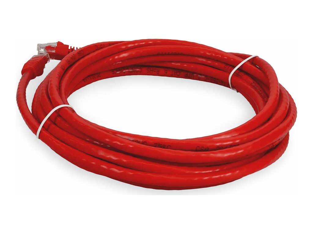 AddOn - Patch cable - RJ-45 (M) to RJ-45 (M) - 16 ft - UTP - CAT 6 - snagless - red