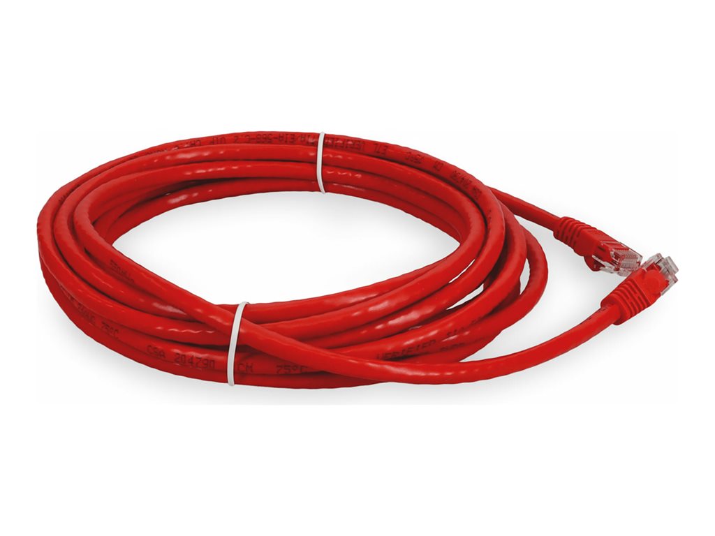 AddOn - Patch cable - RJ-45 (M) to RJ-45 (M) - 16 ft - UTP - CAT 6 - snagless - red