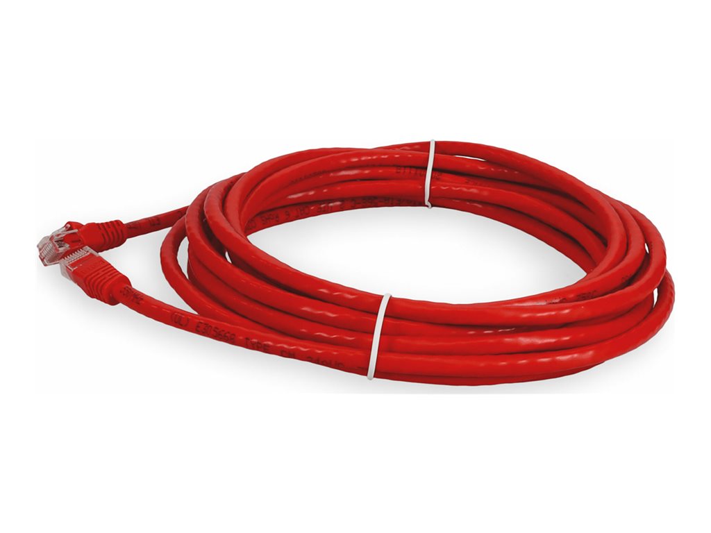 AddOn - Patch cable - RJ-45 (M) to RJ-45 (M) - 16 ft - UTP - CAT 6 - snagless - red