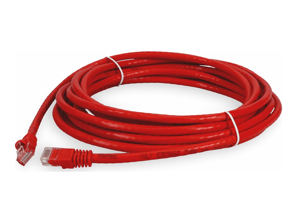 AddOn - Patch cable - RJ-45 (M) to RJ-45 (M) - 16 ft - UTP - CAT 6 - snagless - red