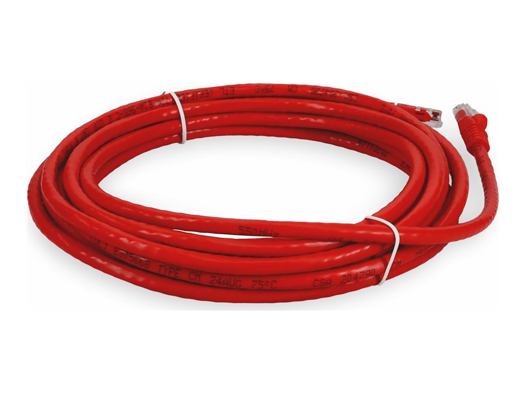 AddOn - Patch cable - RJ-45 (M) to RJ-45 (M) - 16 ft - UTP - CAT 6 - snagless - red