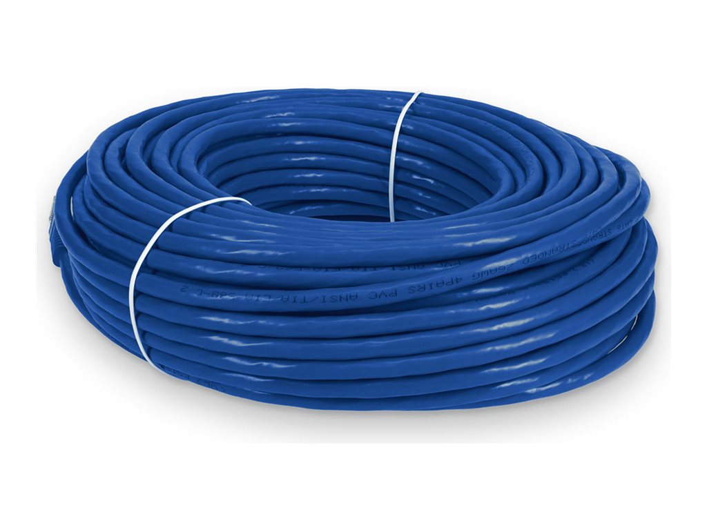 AddOn - Patch cable - RJ-45 (M) to RJ-45 (M) - 300 ft - STP - CAT 6 - snagless - blue