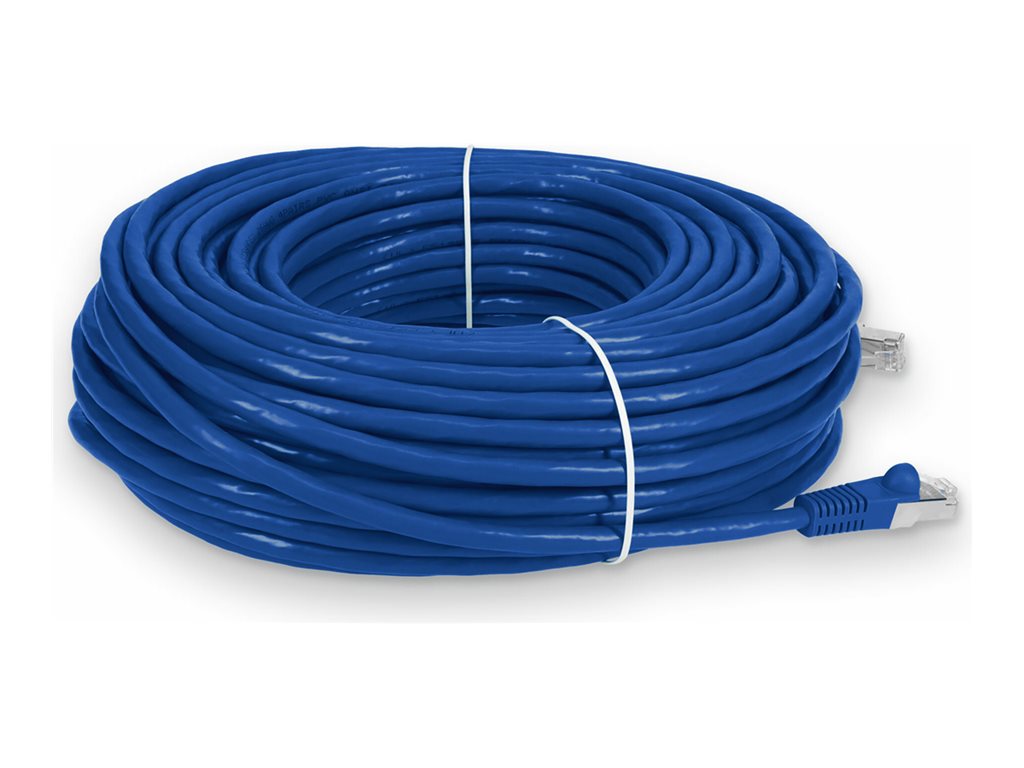 AddOn - Patch cable - RJ-45 (M) to RJ-45 (M) - 300 ft - STP - CAT 6 - snagless - blue