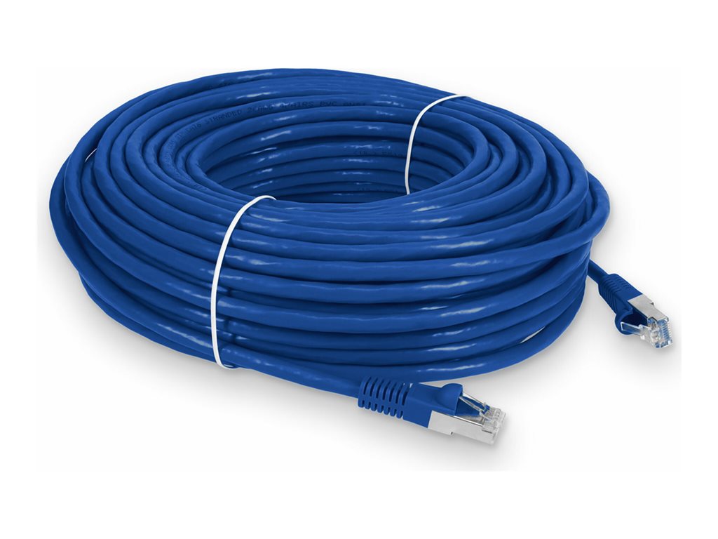 AddOn - Patch cable - RJ-45 (M) to RJ-45 (M) - 300 ft - STP - CAT 6 - snagless - blue